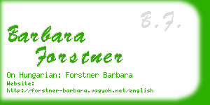 barbara forstner business card